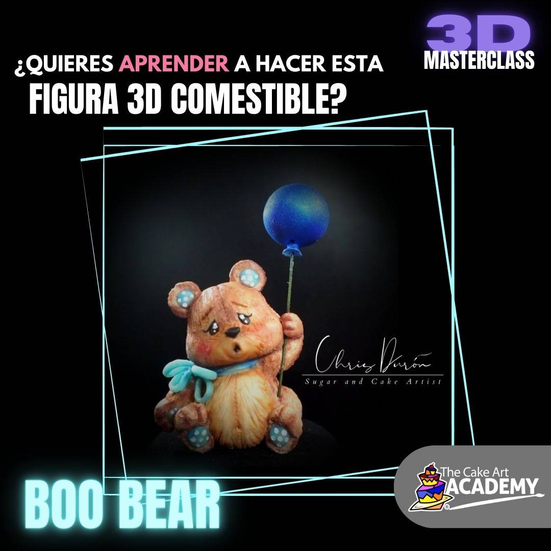 Clase Modela Figura 3D Comestible Boo Bear